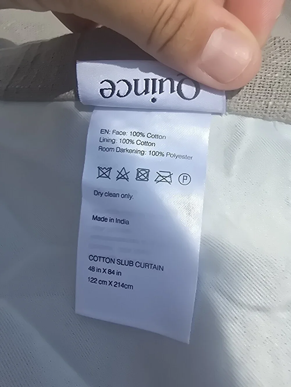 Quince Cotton Slub Room Darkening Curtain 48 x 84 Gray 48